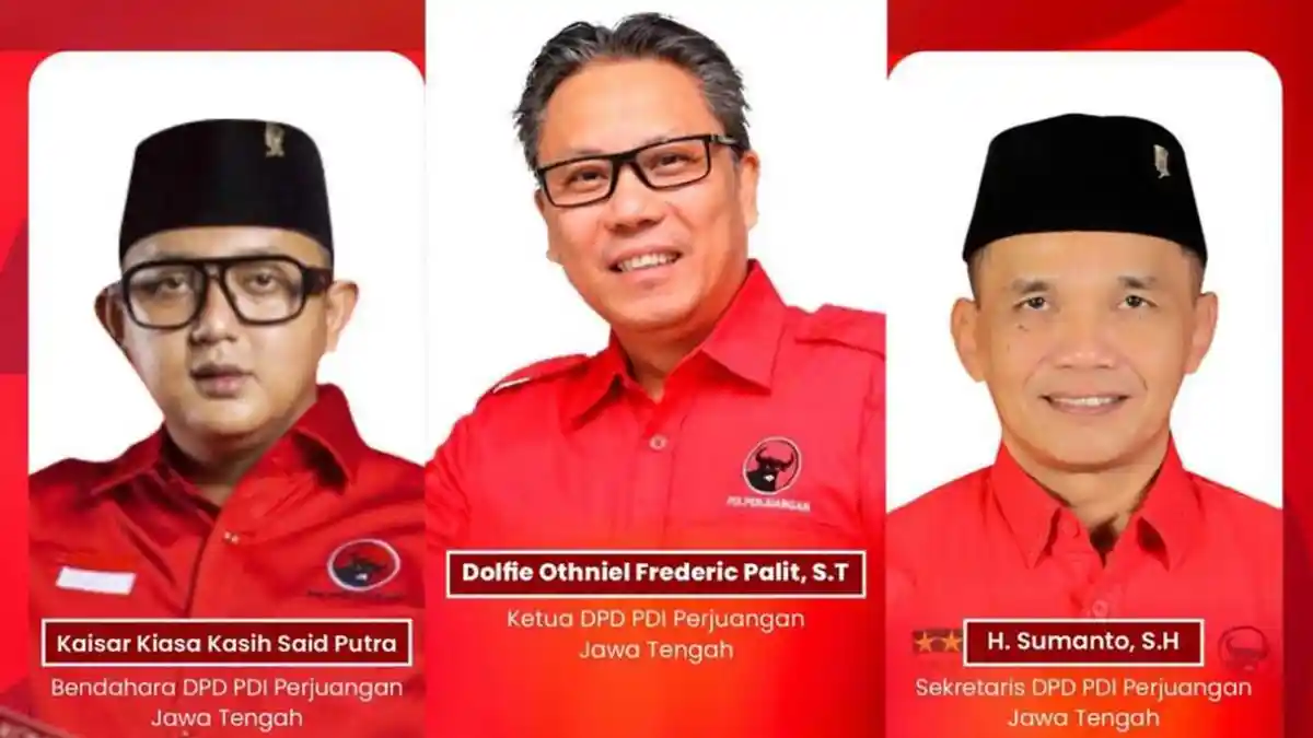 Dolfie OFP Resmi Pimpin PDIP Jawa Tengah 2025-2030, Dua Tokoh Banyumas Masuk Jajaran
