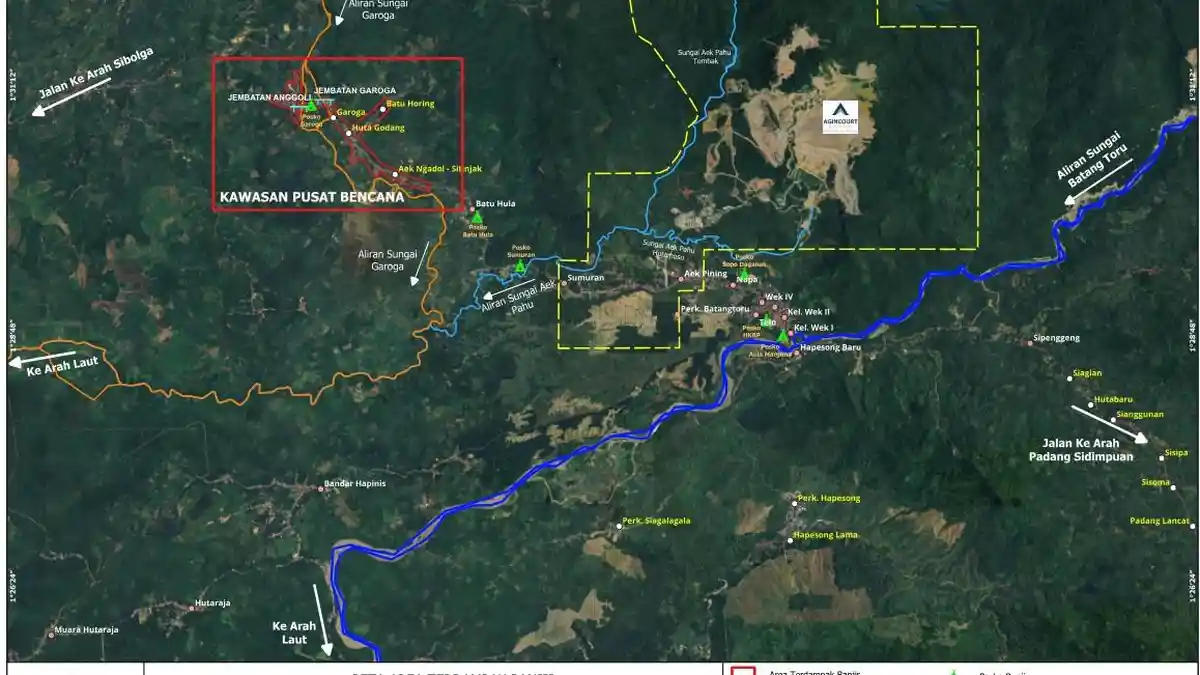 PT Agincourt Resources Tegaskan Banjir Garoga Akibat Hujan Ekstrem, Bukan Operasi Tambang